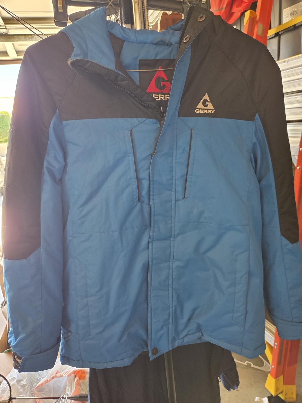 Gerry Blue and Black Ski Jacket with Hood BOYS LARGE 14/16